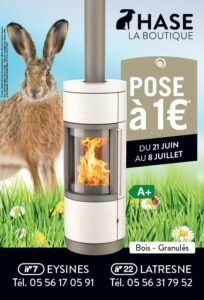 Pose poêle à bois 1 euro HASE Eysines